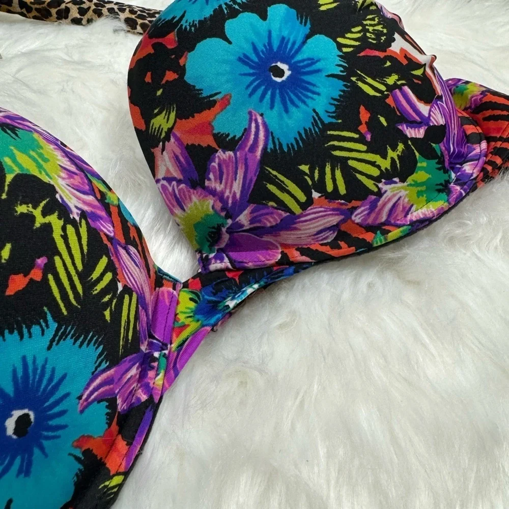 Victorias Secret Floral and Leopard Bombshell Swim Suit